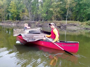 SERVE Fri and Outdoor Ed clean up Lamoille River