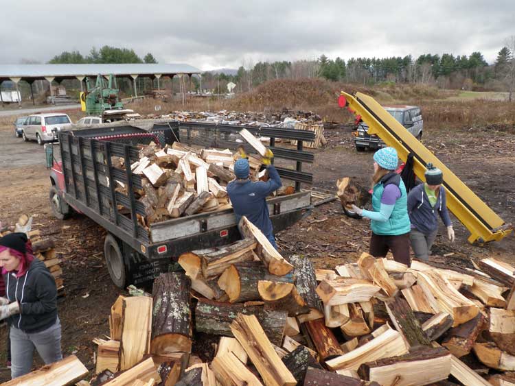 SERVE Fri helps get in the wood for the Lamoille County Firewood Project