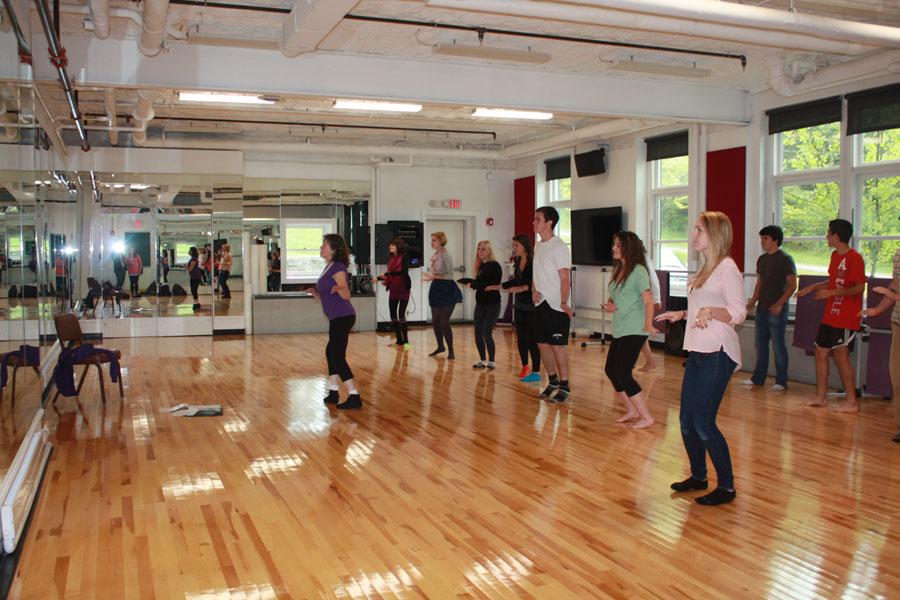 Dance Club working out in new studio