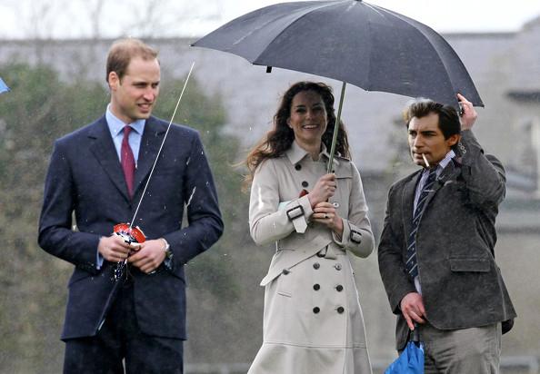 Prince Henry and I escort Kate Middleton, the Duchess of Cambridge, on the way to our swordfight.