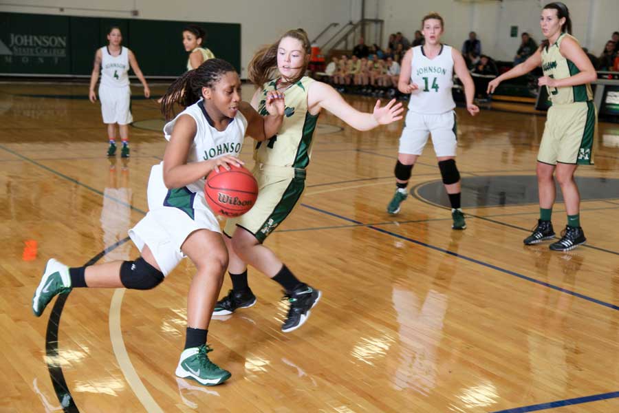 The Lady Badgers in action