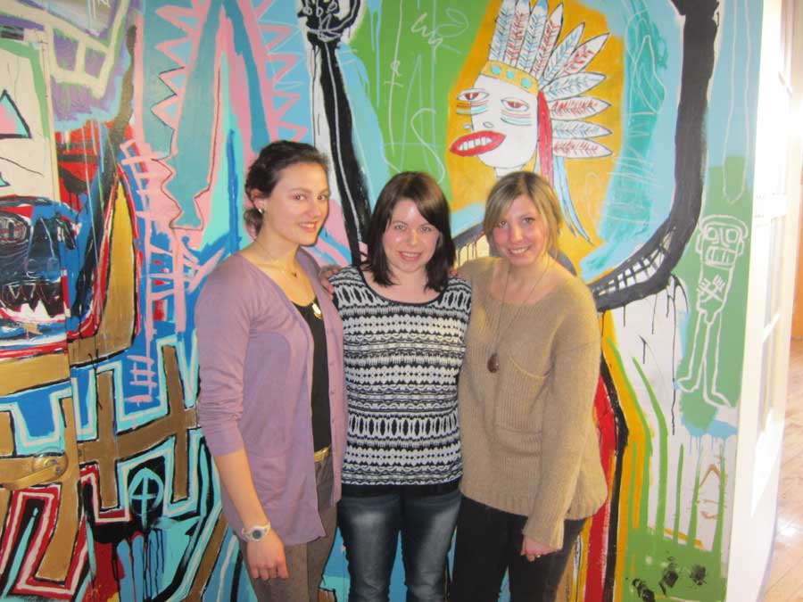 Intern Valerie Moyer with Collective founders Angela Palm and Jessica Nelson
