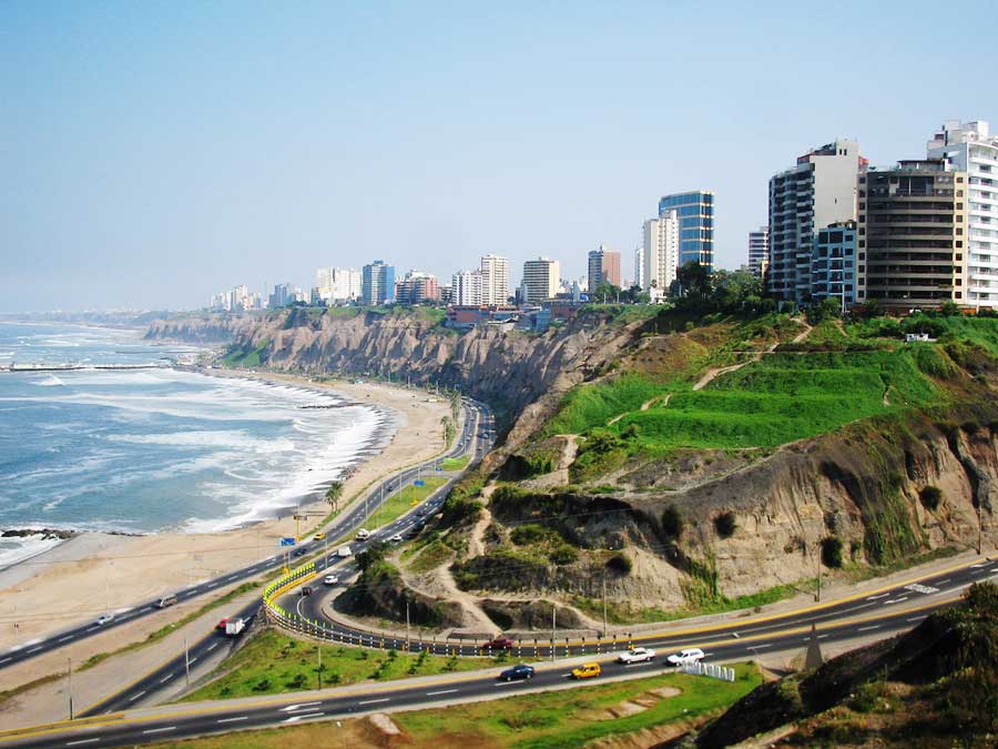 The coastal city of Lima, Peru