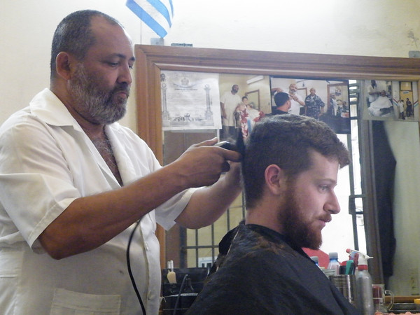 Louis Bizzaro gets a Cuban do