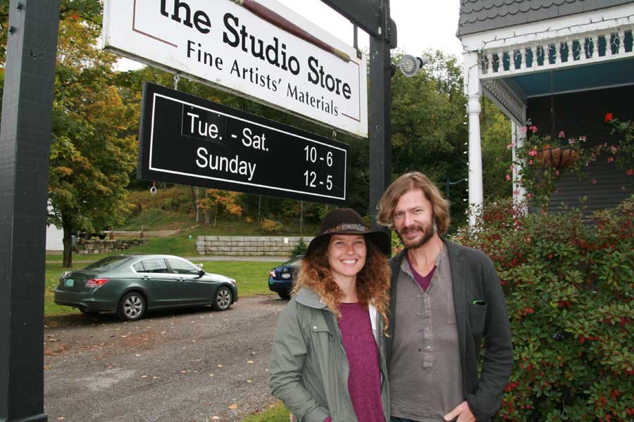 New Studio Store owner Michael Mahnke, with his wife