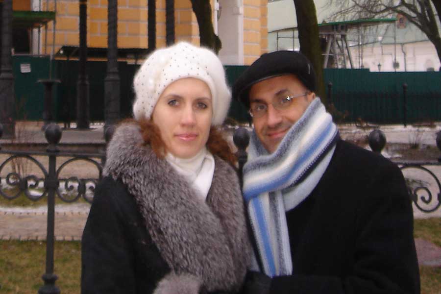 Tim Saeed and his wife Natalyia in Kiev