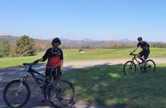 Members of JSC's mountain bike club
