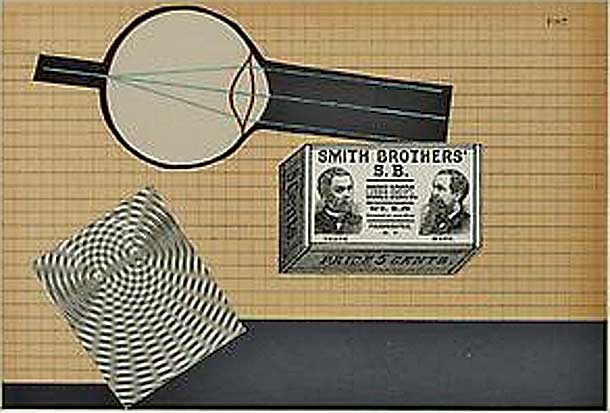 Peter Thomashow’s collage “Smith Brothers Two”