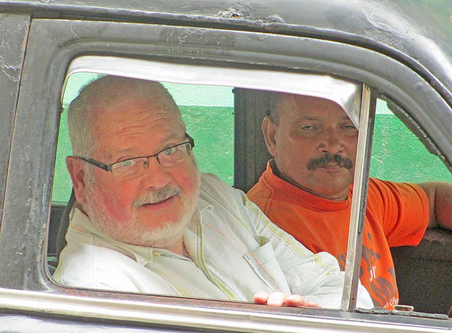 Tim Donovan in a 1949 Plymouth