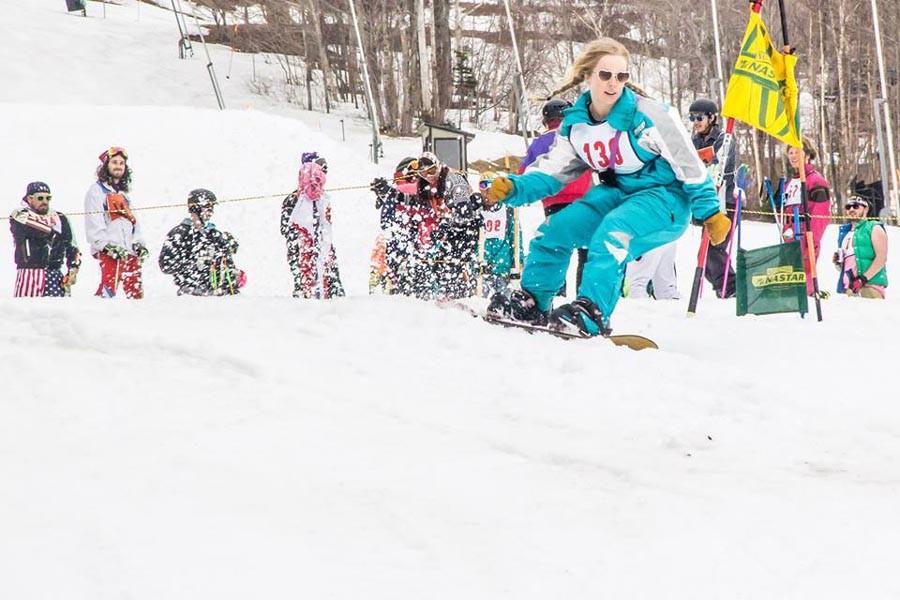 Jay Peak’s annual retro day races down the slopes