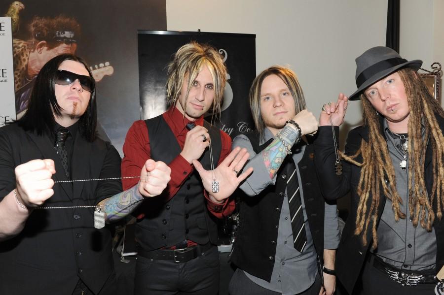 Shinedown members Brent Smith, Eric Bass, Zach Myers, and Barry Kerch 