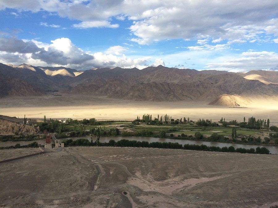 View of the Himalayas from the Dragon Hotel in Leh Ladahk, India