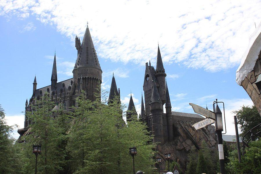 Hogwarts castle, as viewed from Hogsmeade