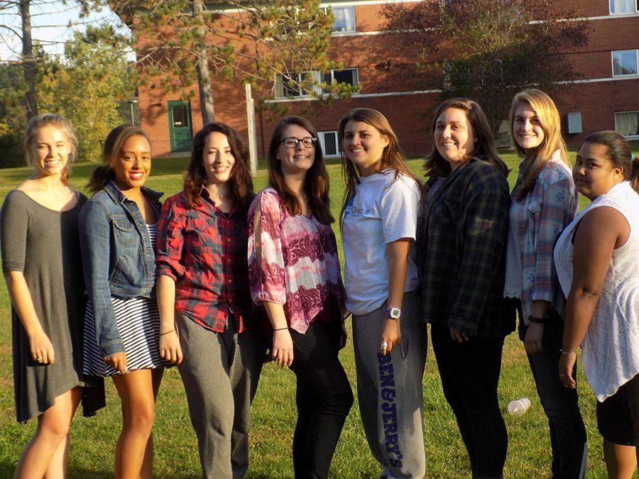 From left: Shelby Rosten, Brittney Malik, Corinna Skorker, Shavonna Bent, Kate Abdel-Fatah, Mary Fafard, Chelsea Austin, Cholena Lotspeich