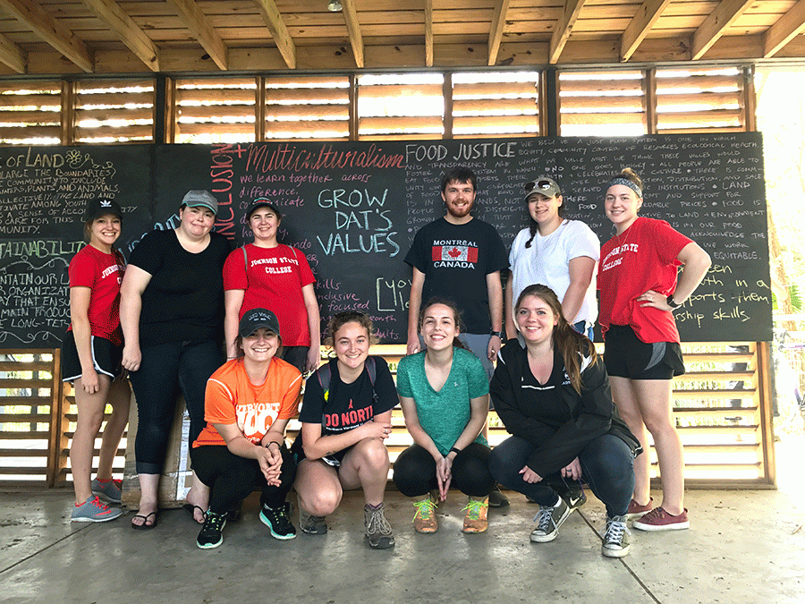 Left to right: Ashley Fogg, Shannon McDuff, Calleen Ferris, Megan Roberts, Anais Dutton, Jordan Niles, Krista Sawyer, Eric Crosby, Syndney Bullard, Kali Covell