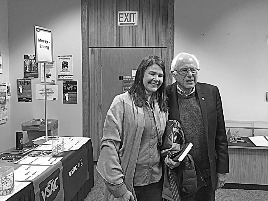 Senator Bernie Sanders with Katie Lalley