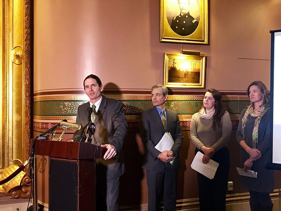 Lt. Gov. David Zuckerman speaking in the Statehous following the passage of H.511