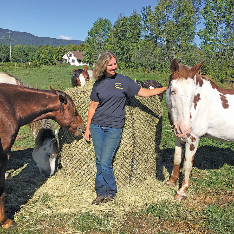 Stephanie Lockhart and her beloved Spanish mustangs