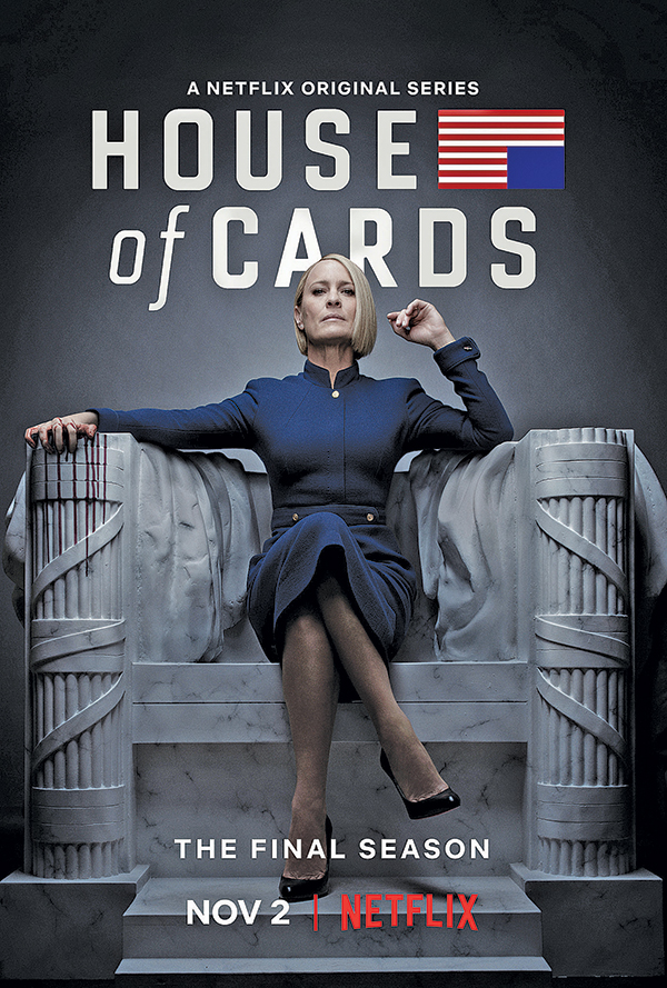 Promotional poster for season six featuring Robin Wright’s Claire