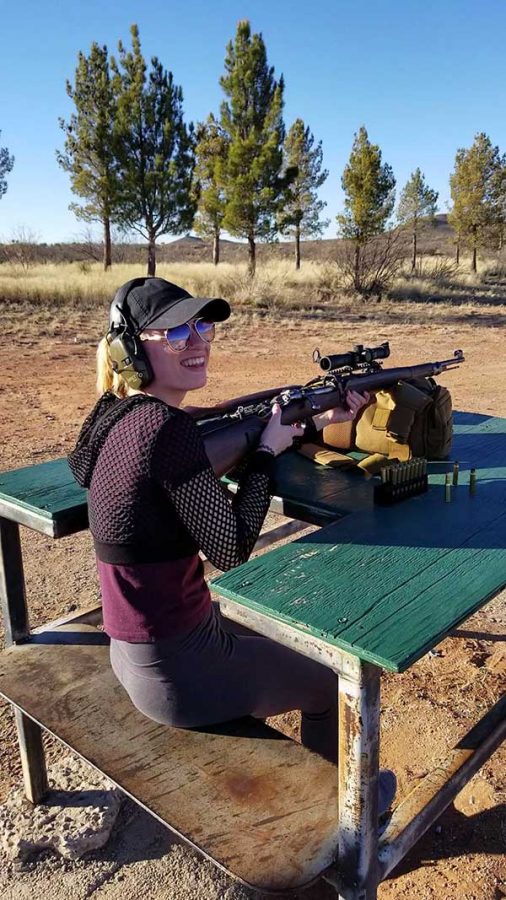 Adriana experiences the joys of the Southwest with an AR-15