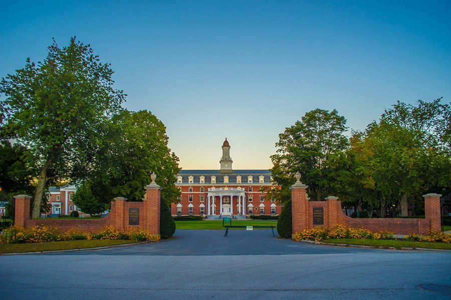 Green Mountain College’s main quad