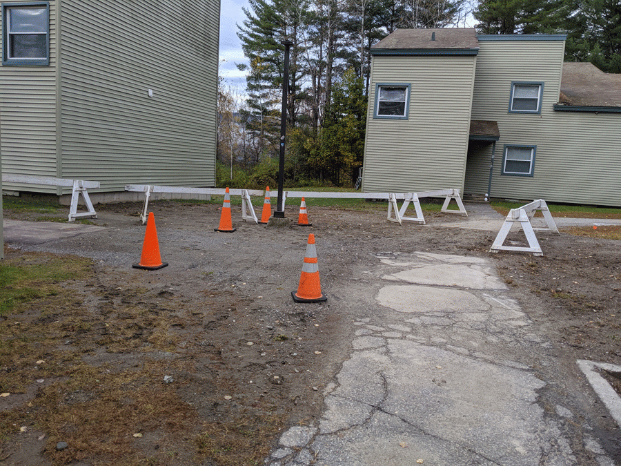 Maintenance’s work site in front of Apartment 11