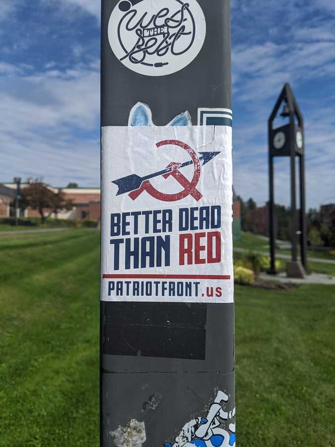 Hate group stickers appear on campus