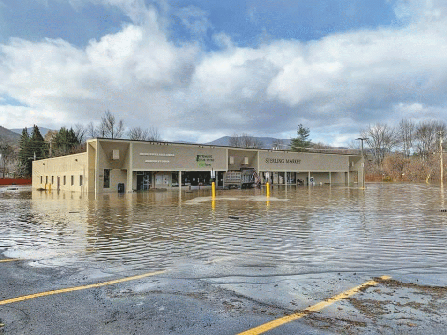 Flooded Sterling Market parking lot following the Halloween storm, not far from Crowes apartment. 