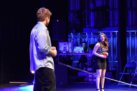 Jacob M. Muther and Maddie Anna in a scene outside of the main house party.