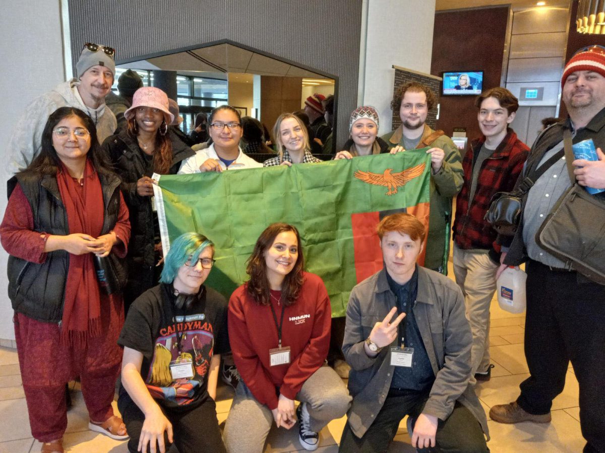 Back Left: Prof. Dave Plazek.
Middle row from the left: Amina Mishkat, Steldie Mabiala, Adiance Cheromiah, Kaitlyn Stone, Camille Jackson, Will Stevens, Griffin Bell, Setty Provencher.
Front row from the left: Emerson Bemis, Maria Mesquita, Daniel Sorano.