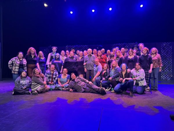P.A.T. program Alumni gathered on the Dibden Stage with Nevermore cast members at the end of their final performance.