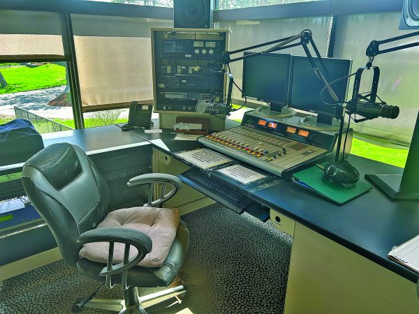 Lack of interest among students leads to an empty DJ chair, with programming being broadcast from Middlebury.